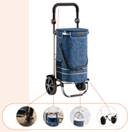 Kolica za kupovinu EASY, 50 l, plava