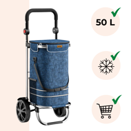 Kolica za kupovinu EASY, 50 l, plava