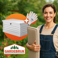 Metalni spremnik za pohranu METALBOX, 385L, 120×62×63cm, siva