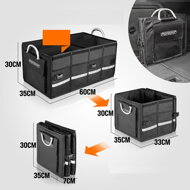 Organizator za prtljažnik automobila LEROY, 63 l, 60x35x30 cm, crni