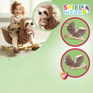 Ljuljajući lijenac s sigurnosnim pojasom, smeđa