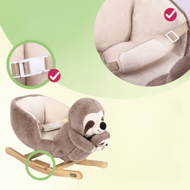 Ljuljajući lijenac s sigurnosnim pojasom, smeđa