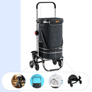 Kolica za kupovinu za stepenice COMFORT, 50 l, crna