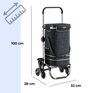 Kolica za kupovinu za stepenice COMFORT, 50 l, crna
