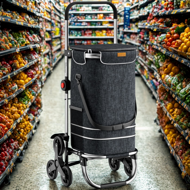 Kolica za kupovinu za stepenice COMFORT, 50 l, crna