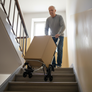 Kolica za kupovinu za stepenice COMFORT, 50 l, crna