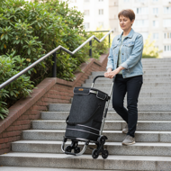 Kolica za kupovinu za stepenice COMFORT, 50 l, crna