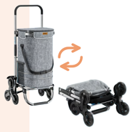 Kolica za kupovinu za stepenice COMFORT, 50 l, siva