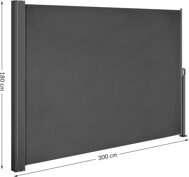Bočna tenda NOSARA za terasu, 180x300 cm, antracit