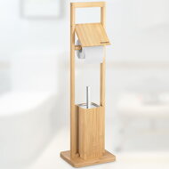 Bambuski stalak za WC četku i papir, 24,5x20x83 cm, smeđa