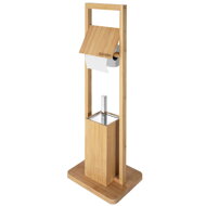 Bambuski stalak za WC četku i papir, 24,5x20x83 cm, smeđa
