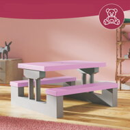 Dječji set za sjedenje sa suncobranom JASMIN, 67x78,5x42,5 cm, roza/siva