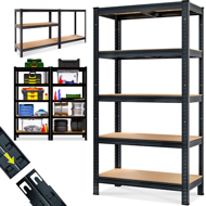 Regal s visokom nosivošću HEAVY, max. 875 kg, 90x40x180 cm, crna