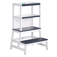 Toranj za učenje PLAY borovina, 93x56x49 cm, bijeli/antracit