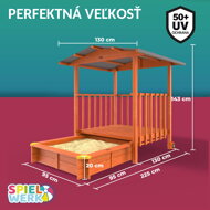 Pješčanik s verandom MERLE, smeđa/siva