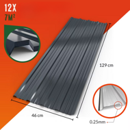 Trapezni lim ARON, set od 12 komada, antracit, 129×46 cm