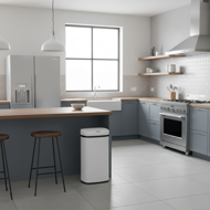 Senzorska kanta za otpad DEUS, 58 l, bijela