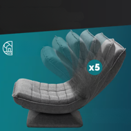 Ležaljka ABERDEEN, 87x60x105cm, siva