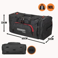 Putna torba za rame JERGY, 90 l, 65x32x33 cm, crna