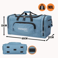 Putna torba za rame JERGY, 90 l, 65x32x33 cm, plava