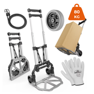 Visinski podesiva kolica TROY, max. 80 kg, srebrna/crna