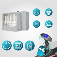 Set tvrdih kofera AERO, 4-dijelni, ABS, crni