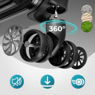 Set tvrdih kofera AERO, 4-dijelni, ABS, crni