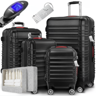 Set tvrdih kofera AERO, 4-dijelni, ABS, crni