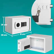 Električni namještajni sef SAFETY, 31x20x20 cm, srebrni