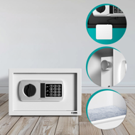 Električni namještajni sef SAFETY, 31x20x20 cm, srebrni