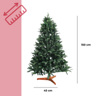 Umjetni božićni bor FROST, 150 cm, zeleni