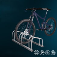 Stalak za 3 bicikla BIKE, 71x32x27 cm, srebrni