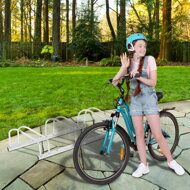 Stalak za 3 bicikla BIKE, 84x32x27 cm, srebrni