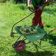 Tačke (kolica) GREG s plastičnom kadicom, max. kapacitet 100 l/150 kg, zelene/crne