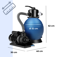 Pješčana filtracija za bazen AQUA, 10.200 l/h, plava