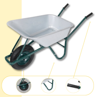 Tačke GREEN BARRY pocinčane, maks. kapacitet 100 l / 250 kg, zeleno-crne