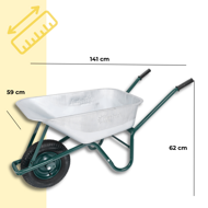 Tačke GREEN BARRY pocinčane, maks. kapacitet 100 l / 250 kg, zeleno-crne