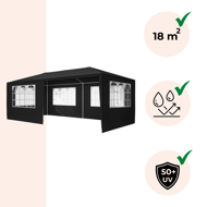 Party šator NEAPOL, 3x6 m, antracit
