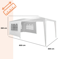Party šator NEAPOL, 3x6 m, bijeli