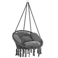 Viseća stolica BOHO s jastucima, Ø61 cm, antracit