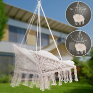 Viseća stolica BOHO s jastucima, Ø61 cm, bež