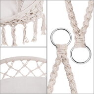 Viseća stolica BOHO s jastucima, Ø61 cm, bež