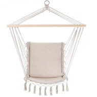 Viseća stolica BOHO s jastucima, Ø61 cm, bež
