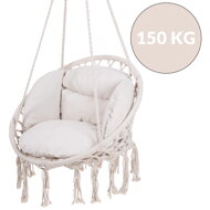 Viseća stolica BOHO s jastucima, Ø61 cm, bež