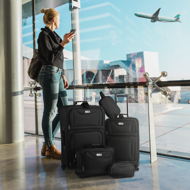 Set putnih kofera TRAVEL, 5-dijelni, crni