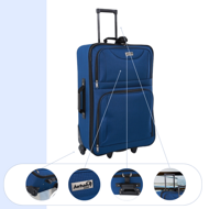 Set putnih kofera TRAVEL, 5-dijelni, tamnoplavi