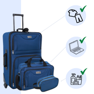 Set putnih kofera TRAVEL, 5-dijelni, tamnoplavi