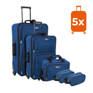 Set putnih kofera TRAVEL, 5-dijelni, tamnoplavi