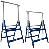 Teleskopski nosači za skelu DANNY, set od 2 komada, max. 200 kg, 69x57x81–130 cm, srebrno/plave