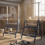 Teleskopski nosači za skelu DANNY, set od 2 komada, max. 200 kg, 69x57x81–130 cm, srebrno/plave